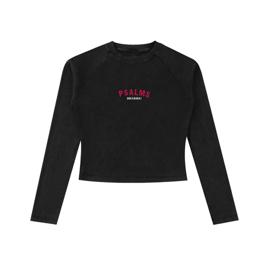 WOMENS LONGSLEEVE CROPPED SHIRT (NEW WAVE COLLAB)