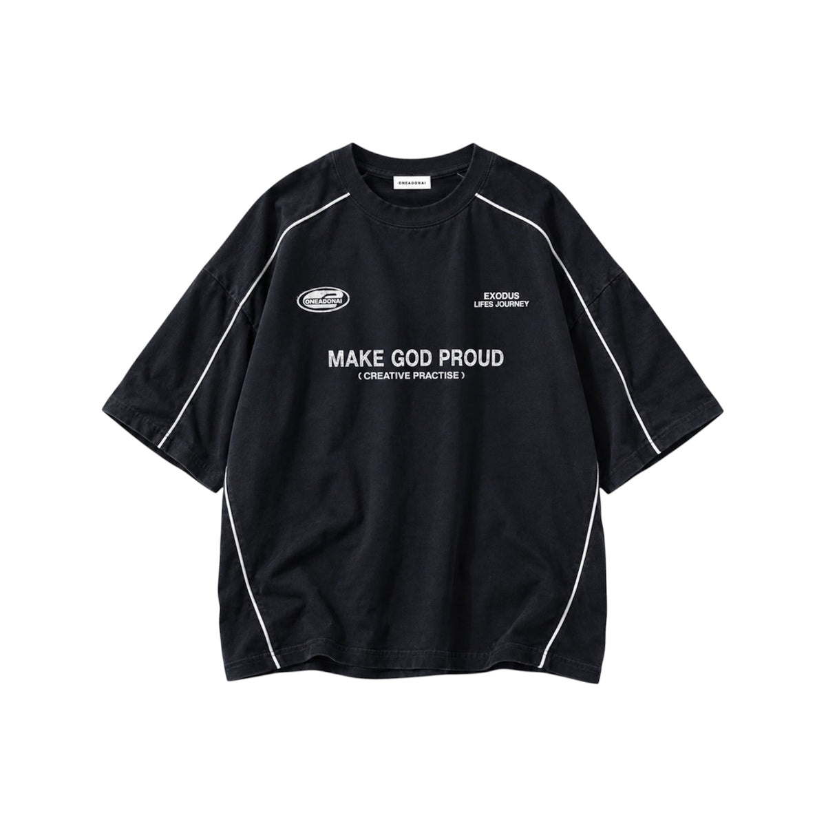 MAKE GOD PROUD CONTRAST SHIRT