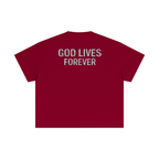GOD LIVES FOREVER BOXY SHIRT