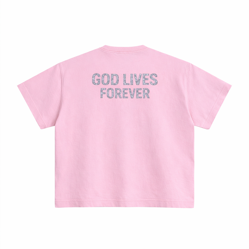 GOD LIVES FOREVER BOXY SHIRT
