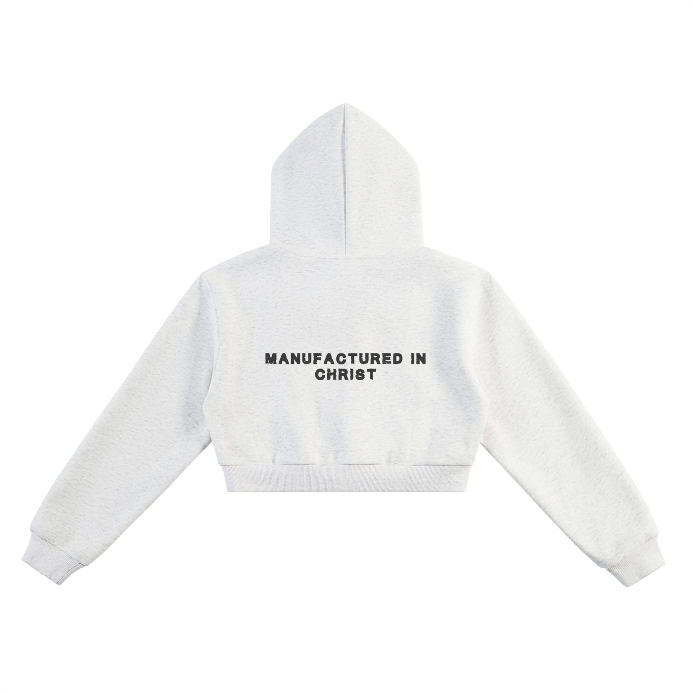 MANUFACTURED IN CHRIST-CROPPED HOODIE