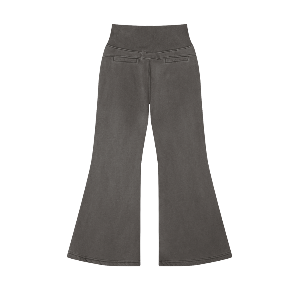 WOMENS WASHED FLARED LEG PANTS